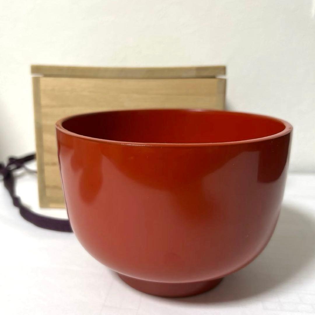 【空飛ぶカエル 輪島塗　粥椀　大向高州堂　塗師　富三