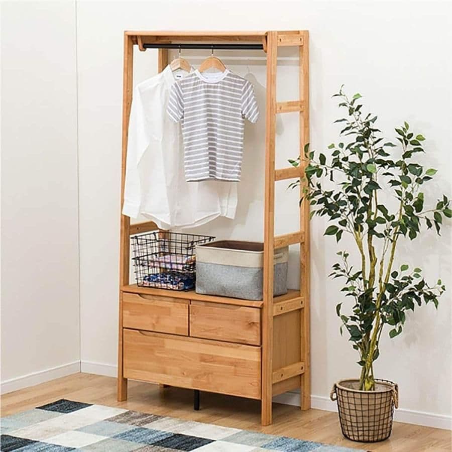 ニトリ ワードローブ クローゼット 衣装収納 (アルナス2 80LBR)