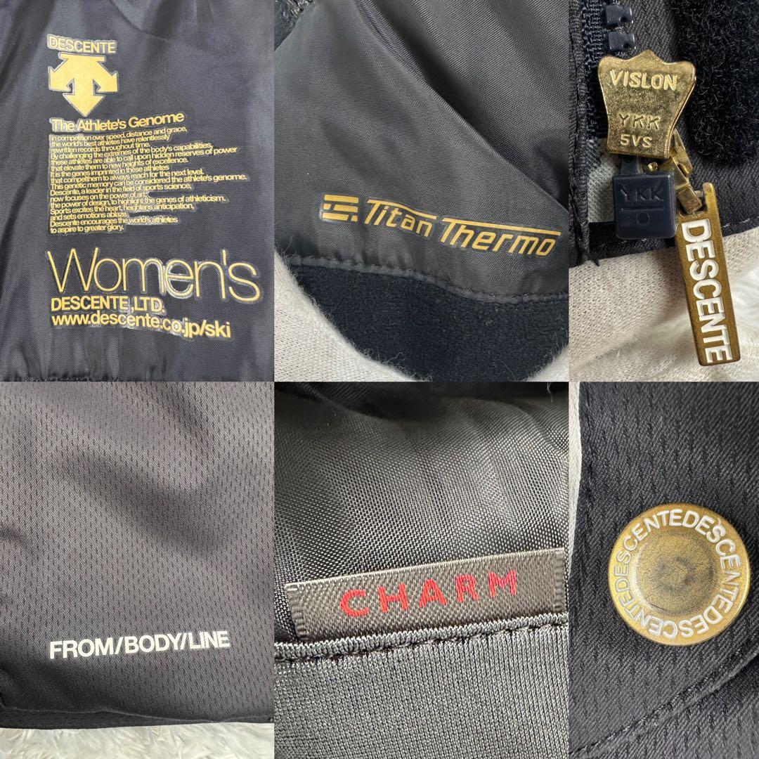 デサント　スノーボードウェア　セットアップ　チタンサーモ　スキーウェア　黒　M