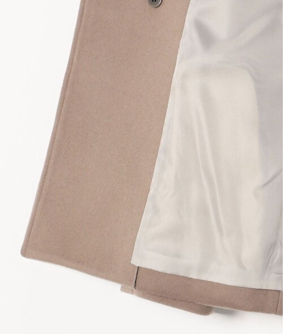 SHIPS any: ノンミュールジングウール ノーカラー ショート コート