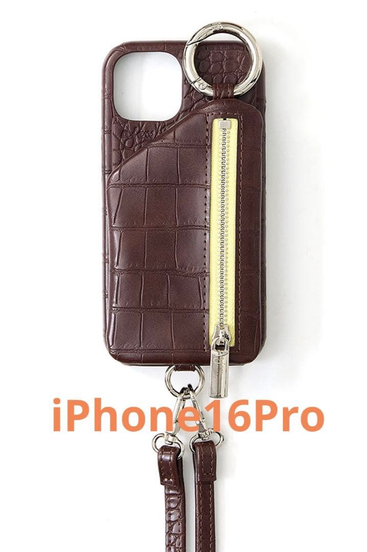 iPhoneアクセサリー ajew cadenas croco zipphone case