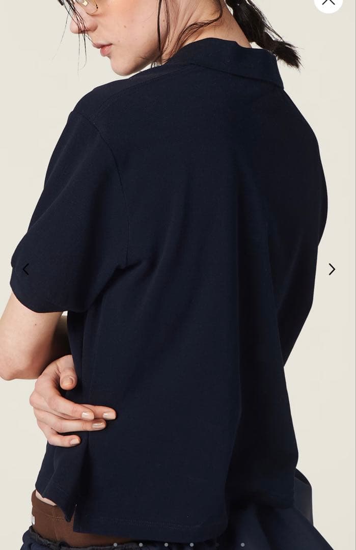 miumiu コットンピケ ポロシャツ