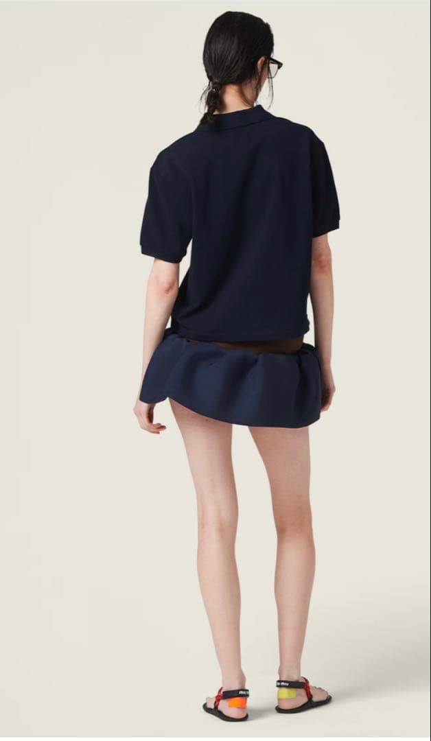 miumiu コットンピケ ポロシャツ