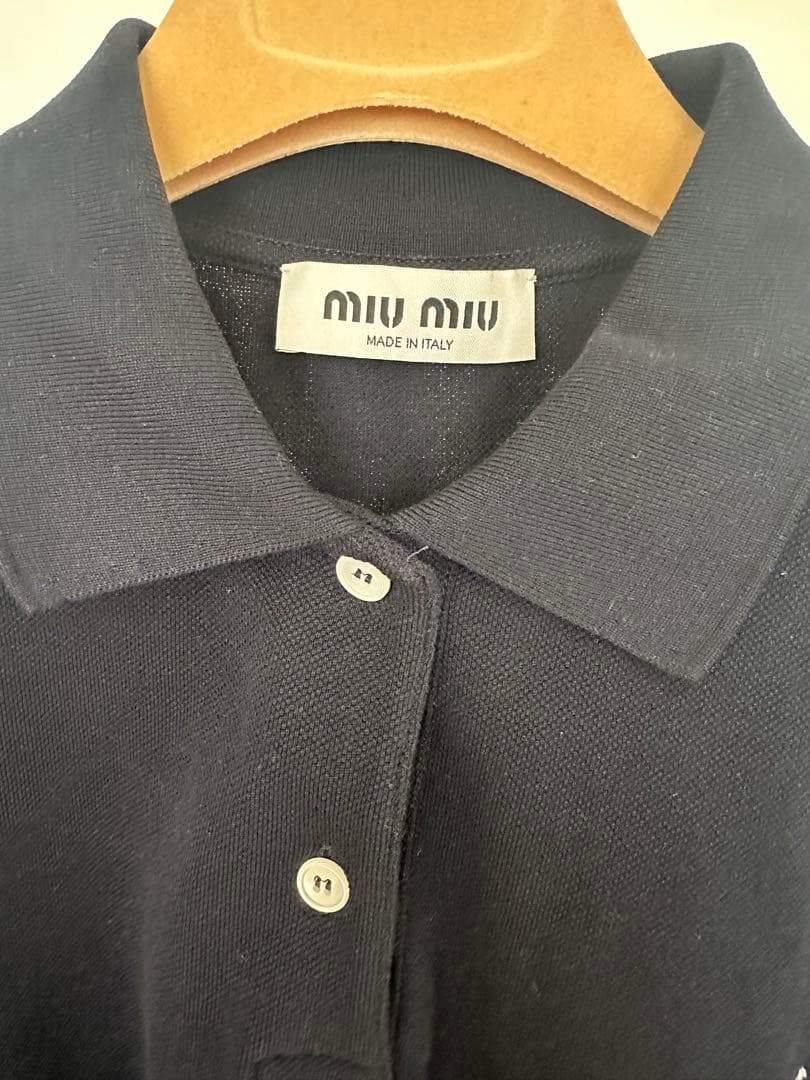 miumiu コットンピケ ポロシャツ