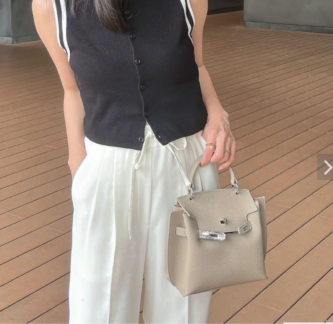 ミンクso4store ミニ デボネア ハンドバッグアイボリー