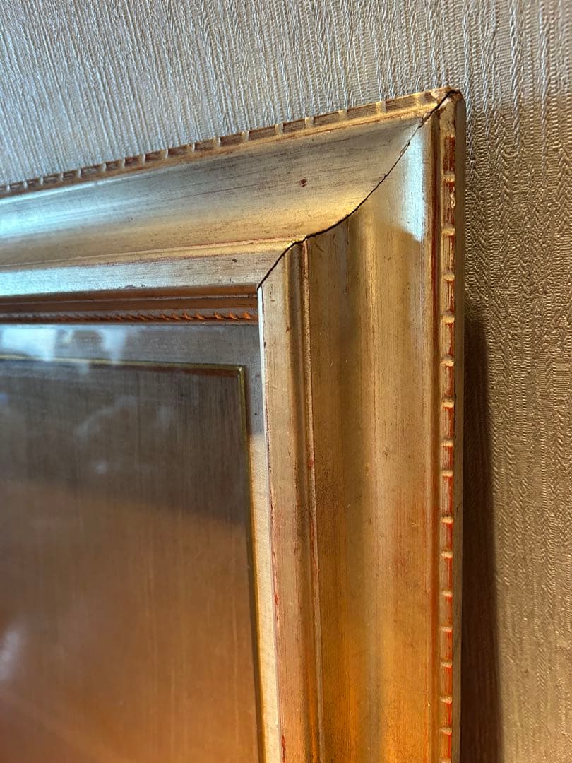【即購入OK!‼️】アンティーク　額縁　絵画　フレーム　シルバーゴールド　ホワイト