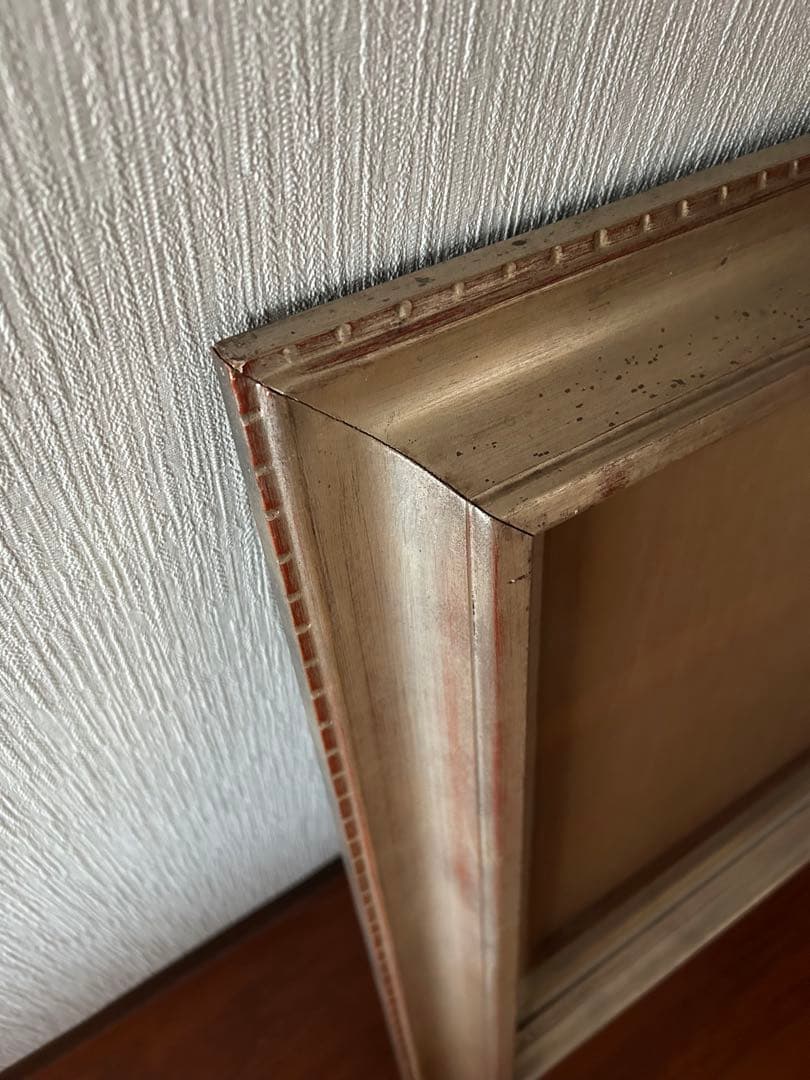 【即購入OK!‼️】アンティーク　額縁　絵画　フレーム　シルバーゴールド　ホワイト