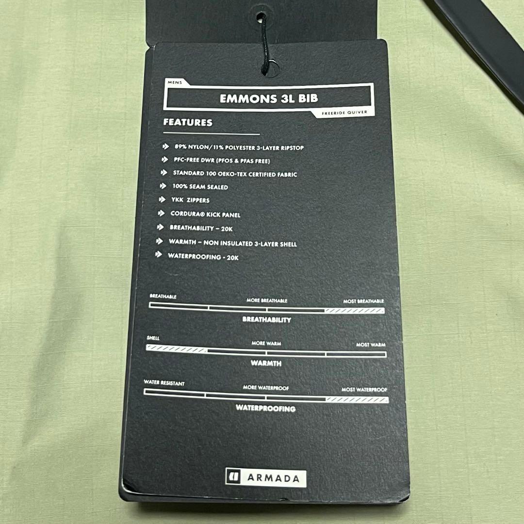 ARMADA EMMONS 3L BIB Macha 新品未使用品　Mサイズ.