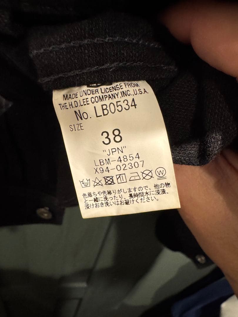 Lee デニムジャケット サイズ38 黒
