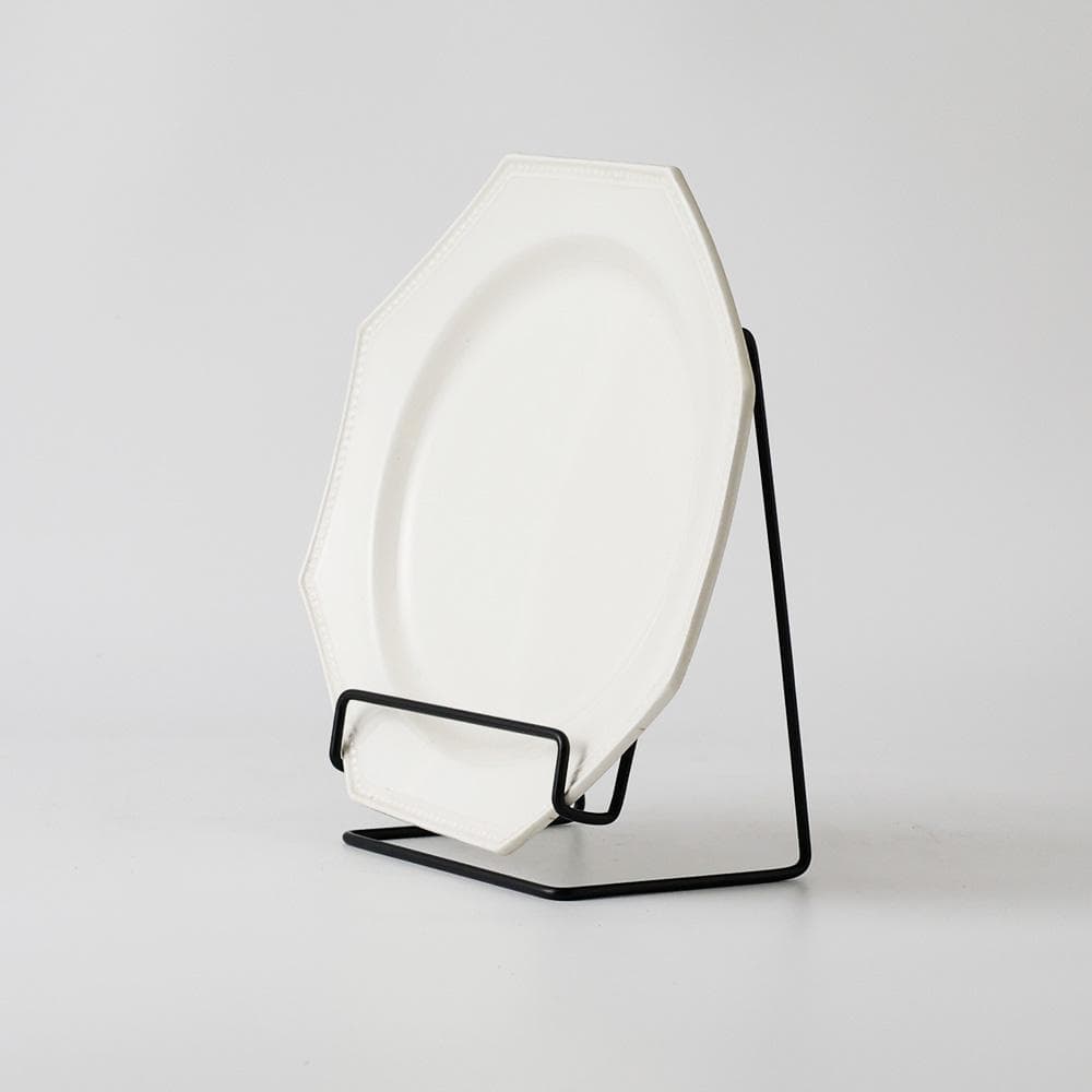 T　希少・フランスアンティーク 八角形×パール装飾のオクトゴナルプレート