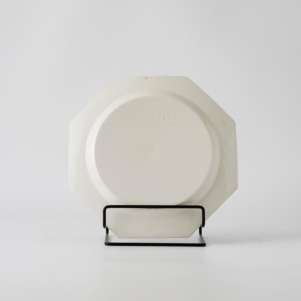 T　希少・フランスアンティーク 八角形×パール装飾のオクトゴナルプレート