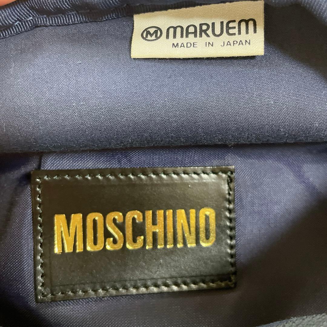 美品　希少　MOSCHINO モスキーノ　ボディバッグ 黒　ゴールド　ビッグロゴ