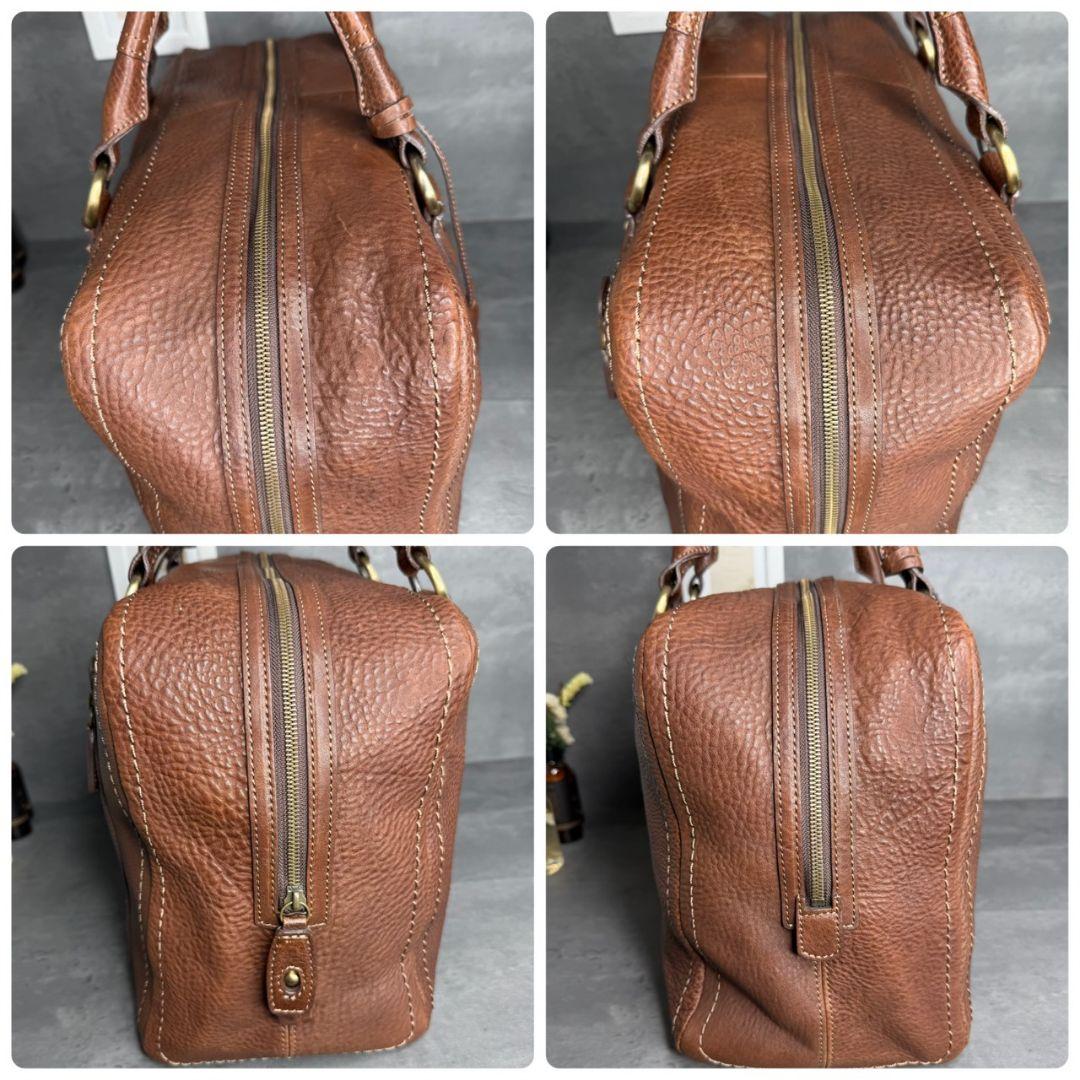 【美品】土屋鞄 トーンオイルヌメ アンティック ボストンバッグ 本革 レザー