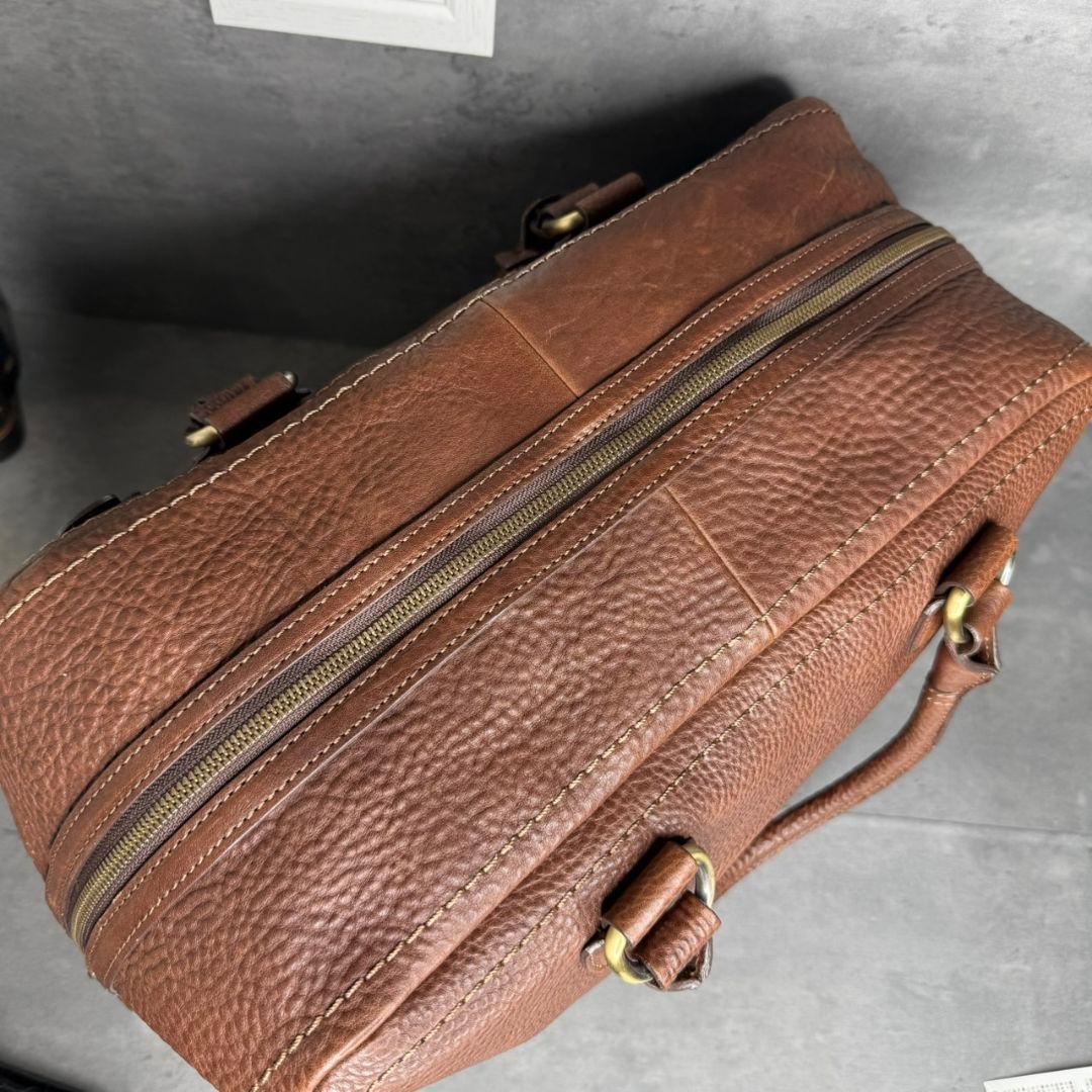 【美品】土屋鞄 トーンオイルヌメ アンティック ボストンバッグ 本革 レザー