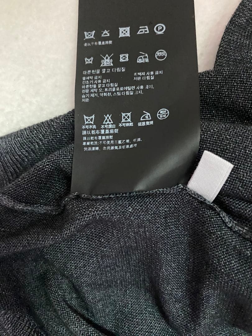 PRADA グレー リボン付きカーディガン