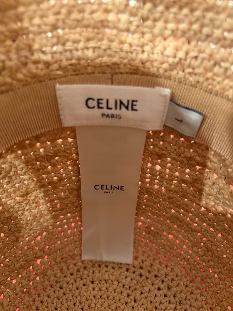 CELINE トリオンフ バケットハット / ラフィア