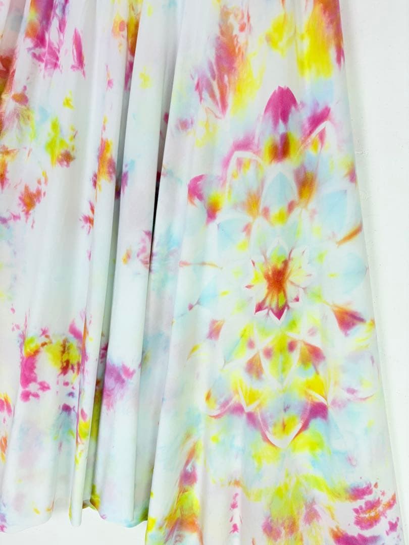 【一点もの】サルエルパンツ　ハンドメイド染め　曼荼羅　パープル