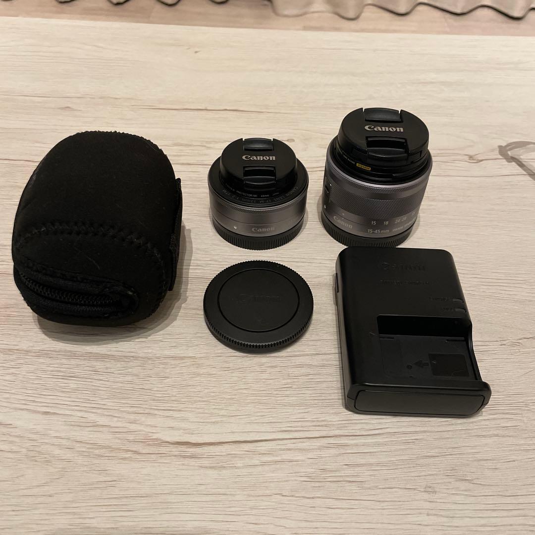 Canon EOS Kiss Mホワイト/箱無し ダブルレンズキット