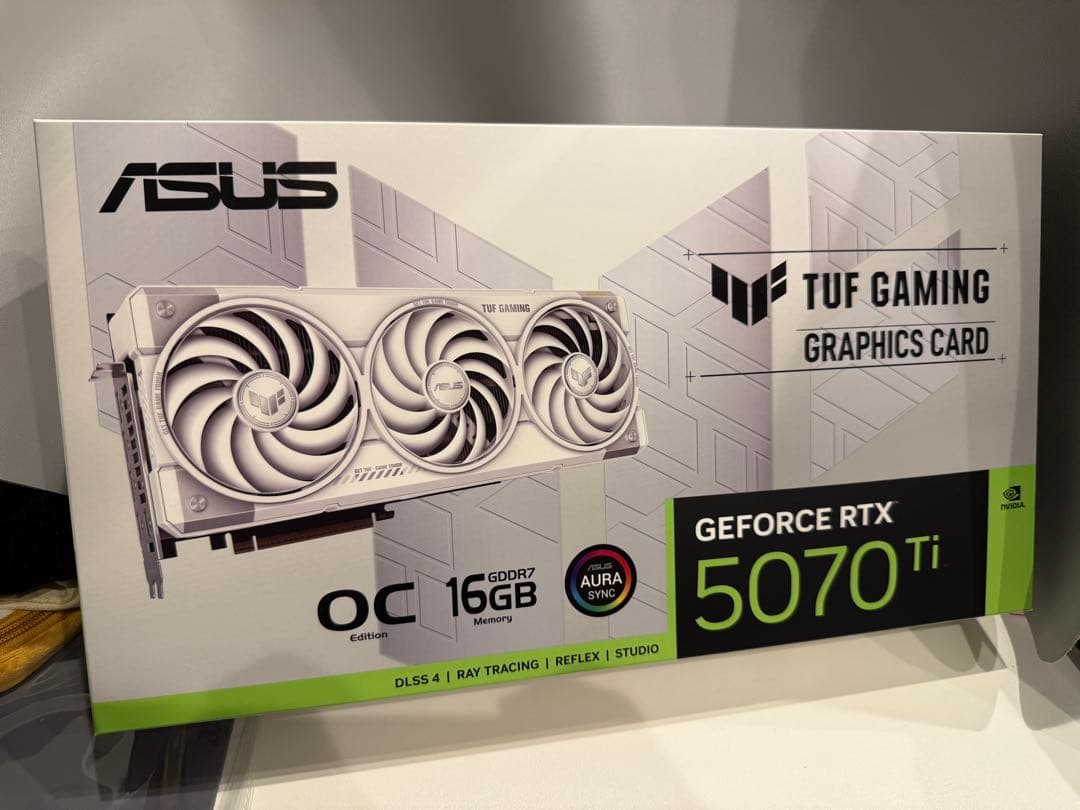 新品 ASUS TUF RTX 5070Ti O16G WHITE GAMING
