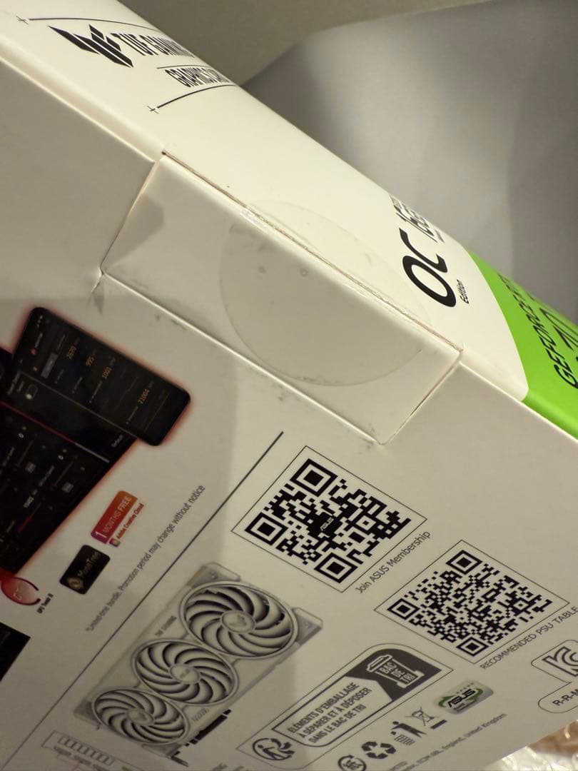 新品 ASUS TUF RTX 5070Ti O16G WHITE GAMING