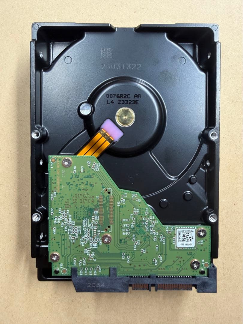 Western Digital WD20EFZX 作動品　使用時間7533h