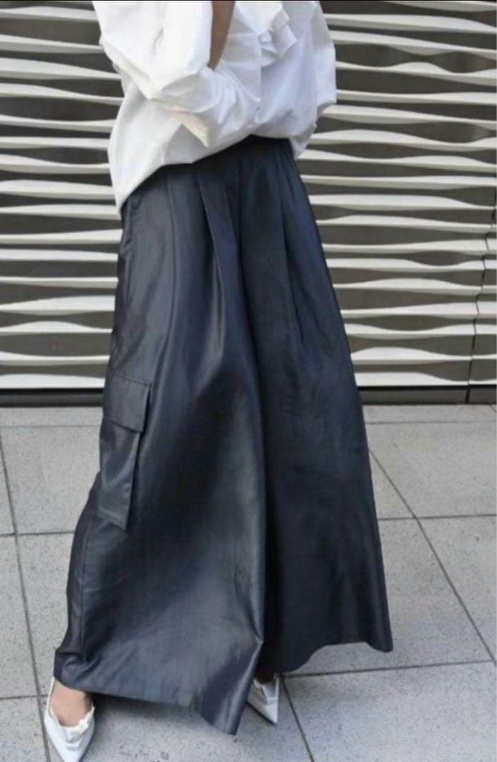 【miiiyu】Lig. wide cargo pants ブラック