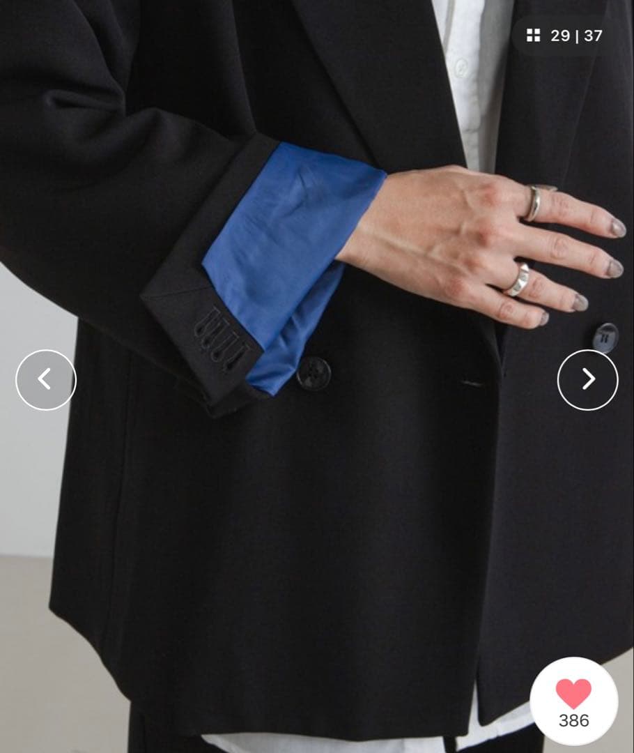 bohmal ダブルボタンオーバーサイズジャケット