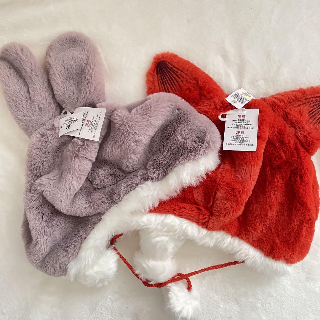 セール❣️ 上海ディズニーズードピアニックジュディふわふわファンキャップ　帽子2点