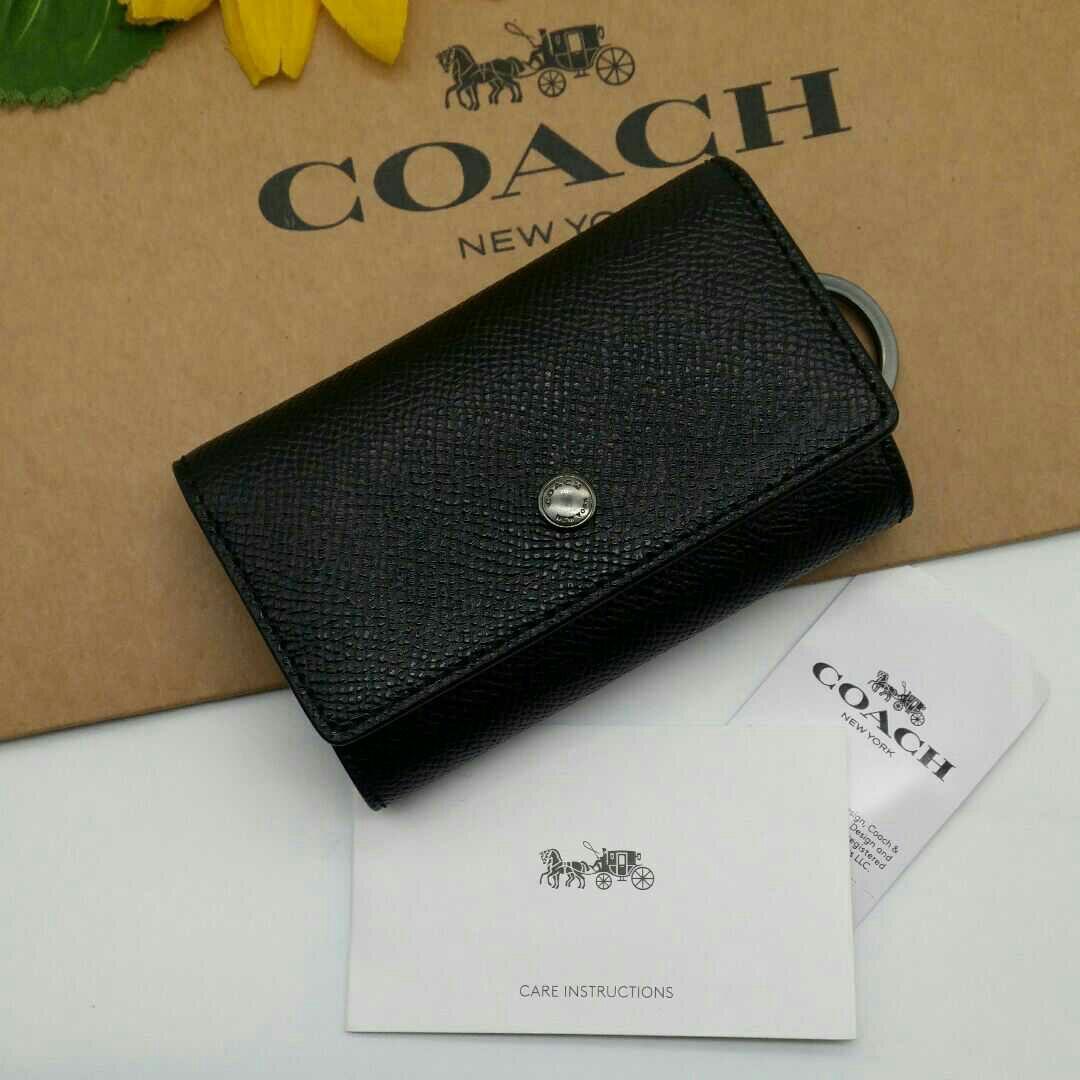 ☆新作★ COACH キーケース 新品 ブラック コーチ レザー メンズ