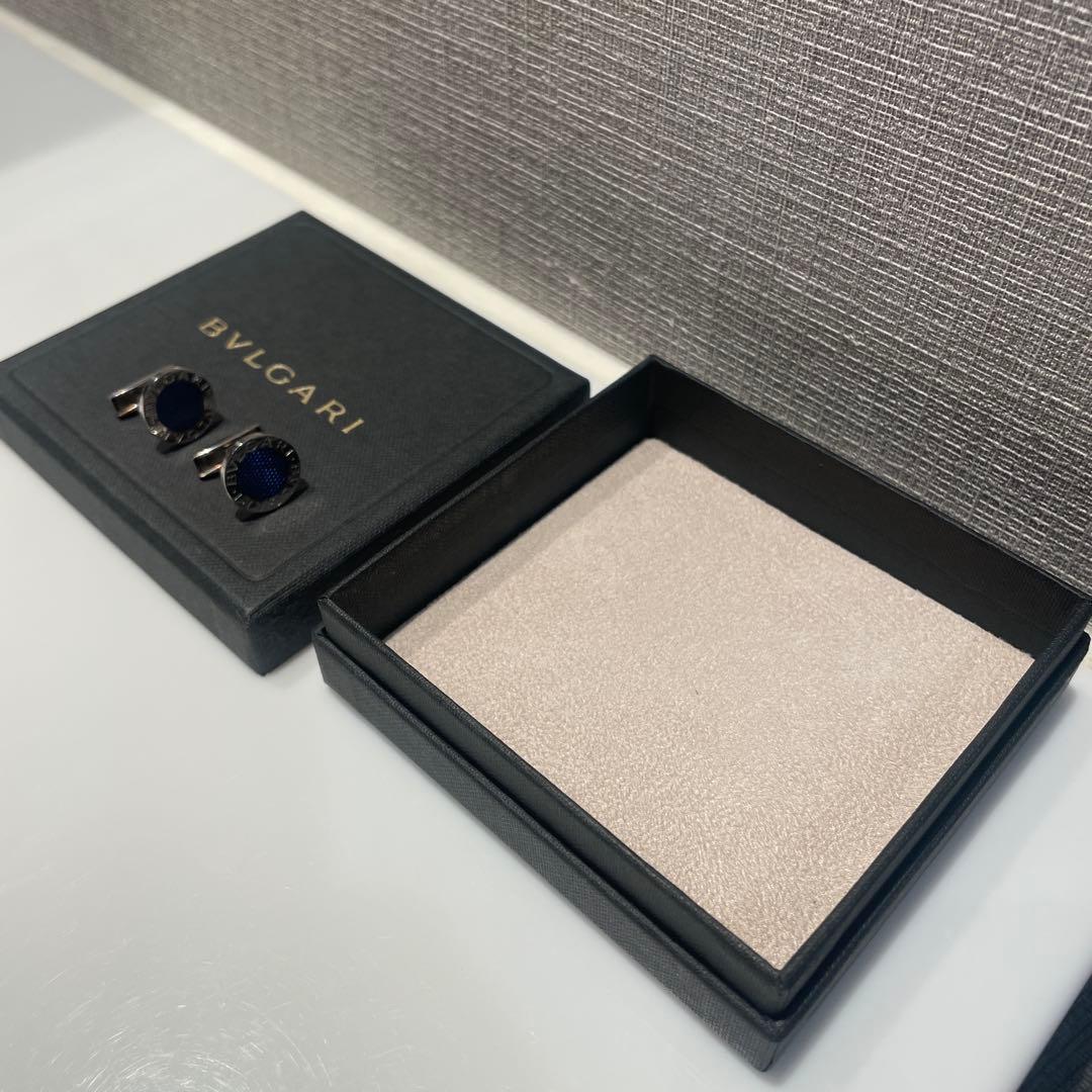ブルガリ BVLGARI カフスボタン ブルガリブルー シルバー925