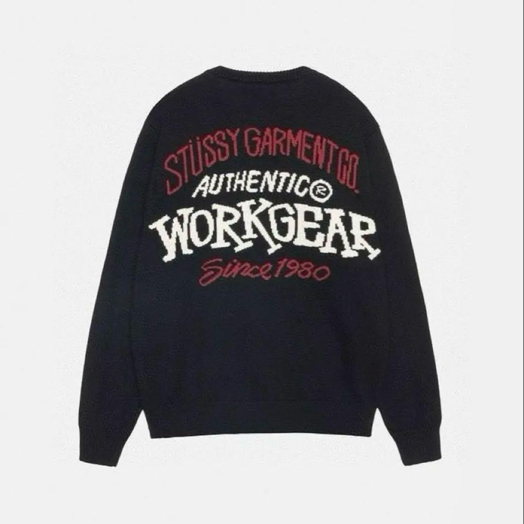 stussy 1980 ブラック ニットセーター M 人気