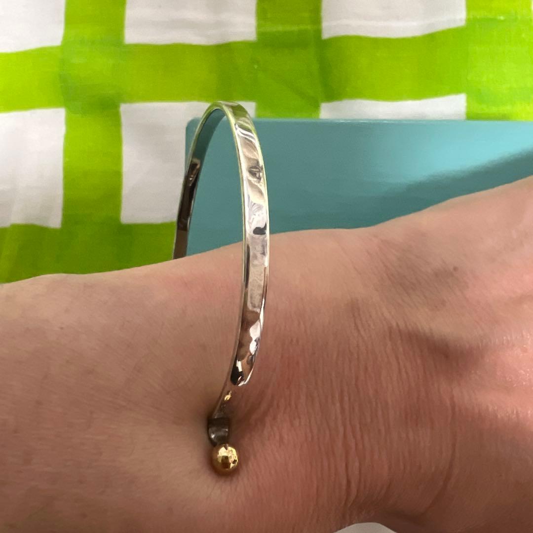 ティファニー　シルバーゴールド　バングル