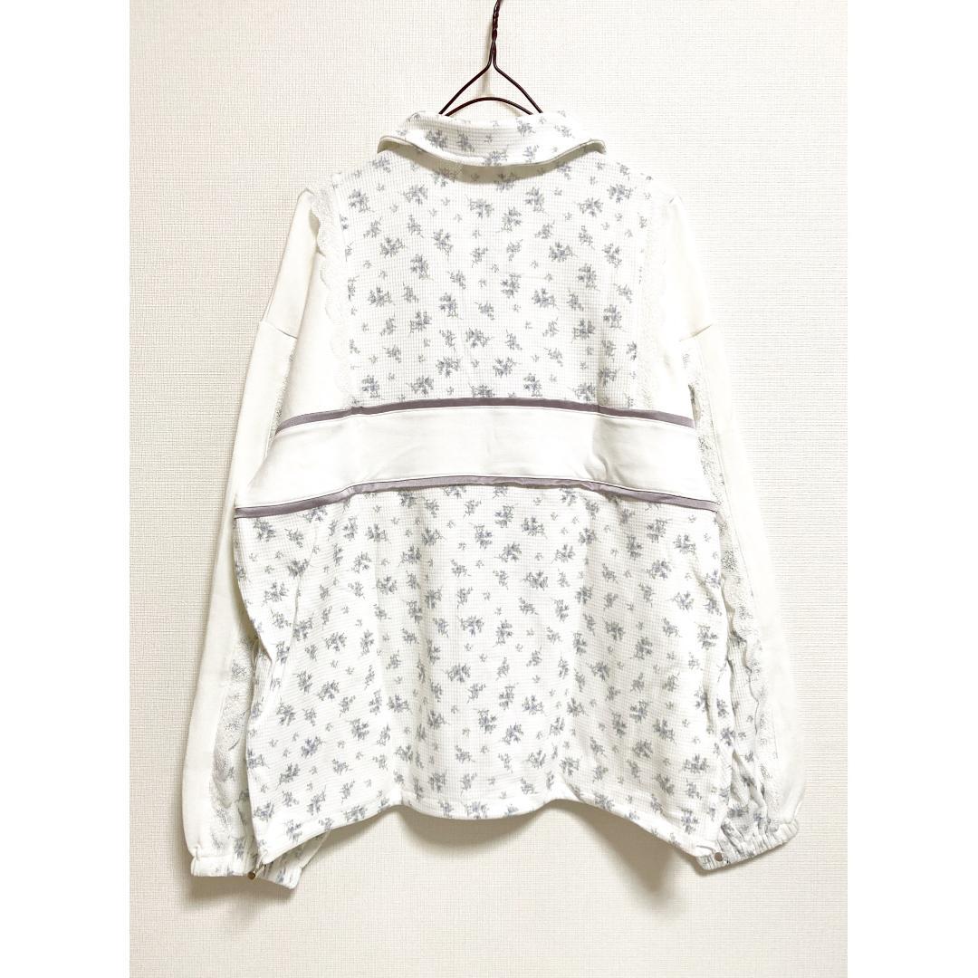 merry jenny 新品 ブルー floralコンビトラックジャケット