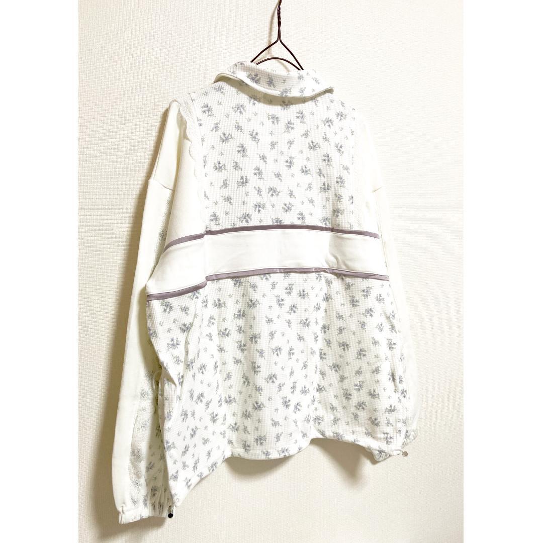 merry jenny 新品 ブルー floralコンビトラックジャケット