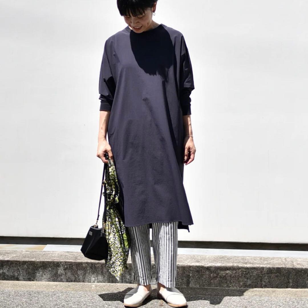 【極美品】OUR アワホーム チュニック プルオーバー ワンピース 紺