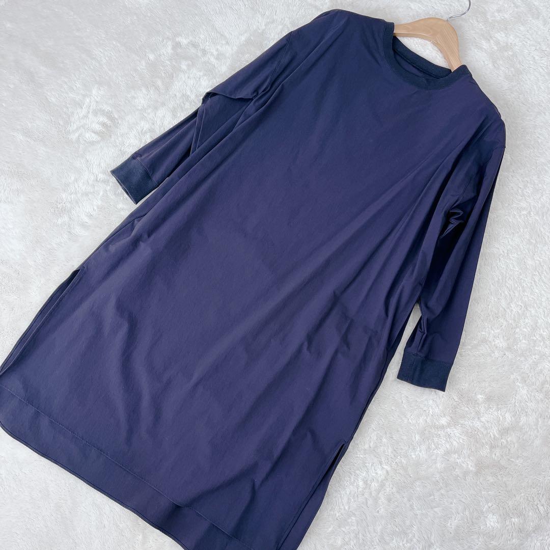 【極美品】OUR アワホーム チュニック プルオーバー ワンピース 紺