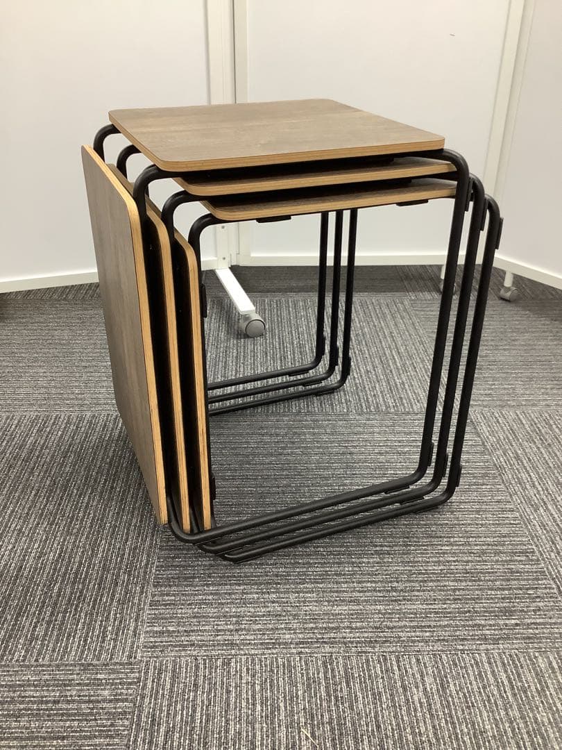 【3脚セット】イトーキ ノットワーク サイドスツール 木製什器 KLU-401