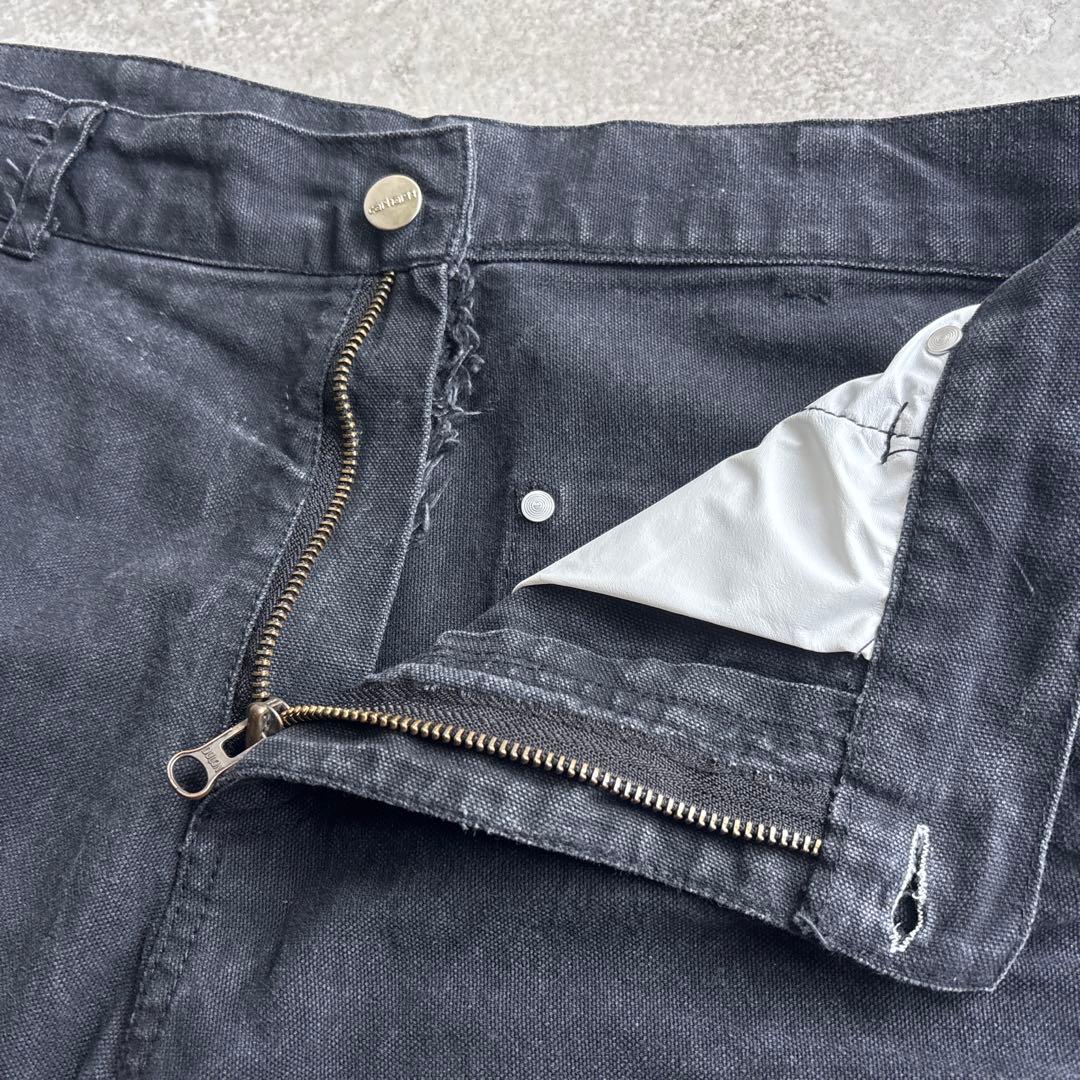 carhartt カーハート【W34】ダブルニー ショートパンツ フェード 黒
