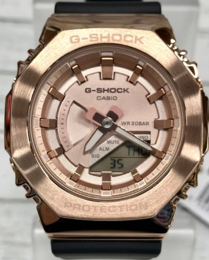 パクチーG-SHOCK GM-S2100PG-1A4JF箱有ピンクゴールド