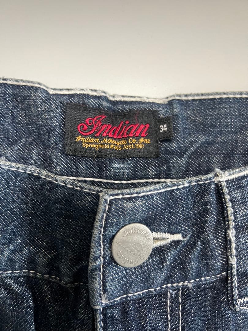 Indian Motocycle 刺繍　デニム