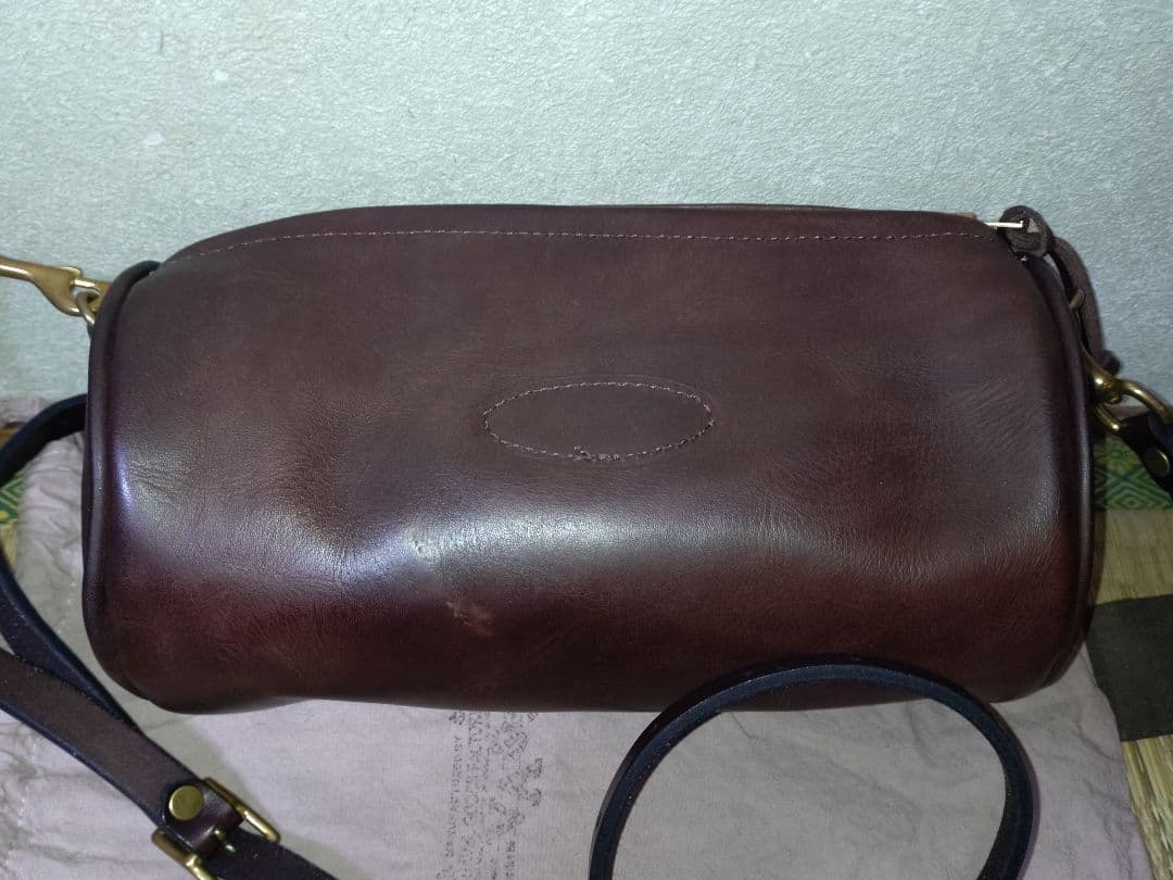 美品 VASCO ショルダーバッグ ドラムバッグ レザー ブラウン