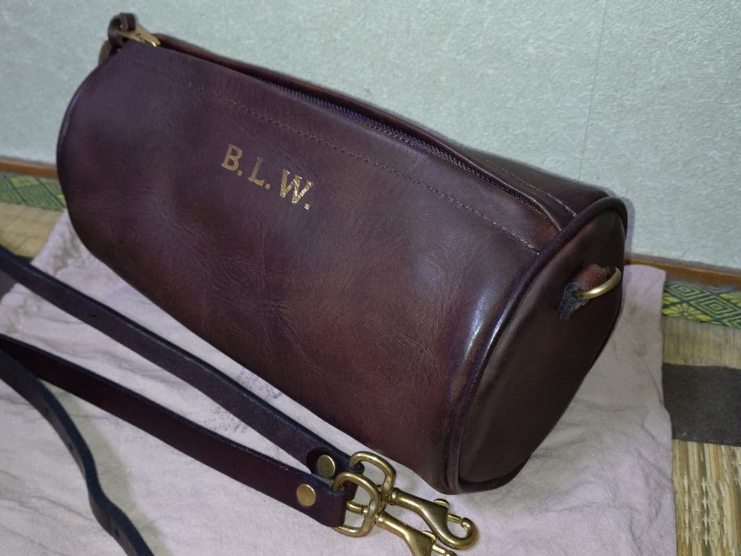 美品 VASCO ショルダーバッグ ドラムバッグ レザー ブラウン