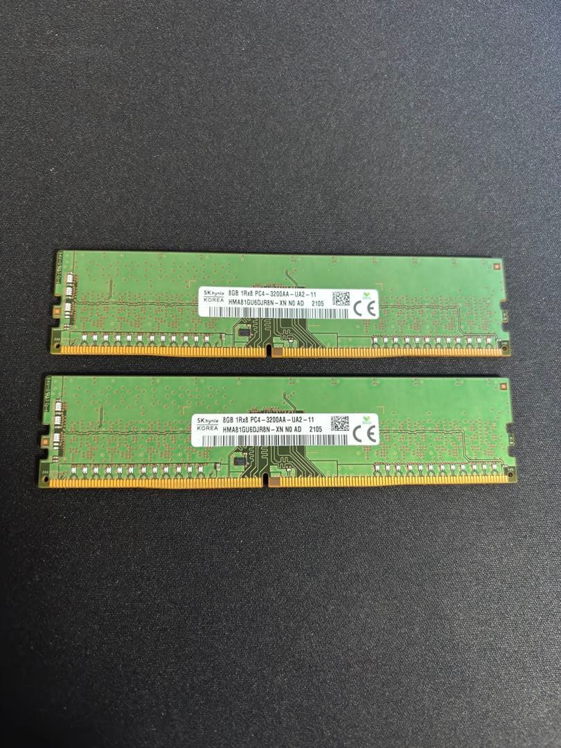 SK hynix DDR4 PC4-3200 メモリ 16GB(8GB2枚)