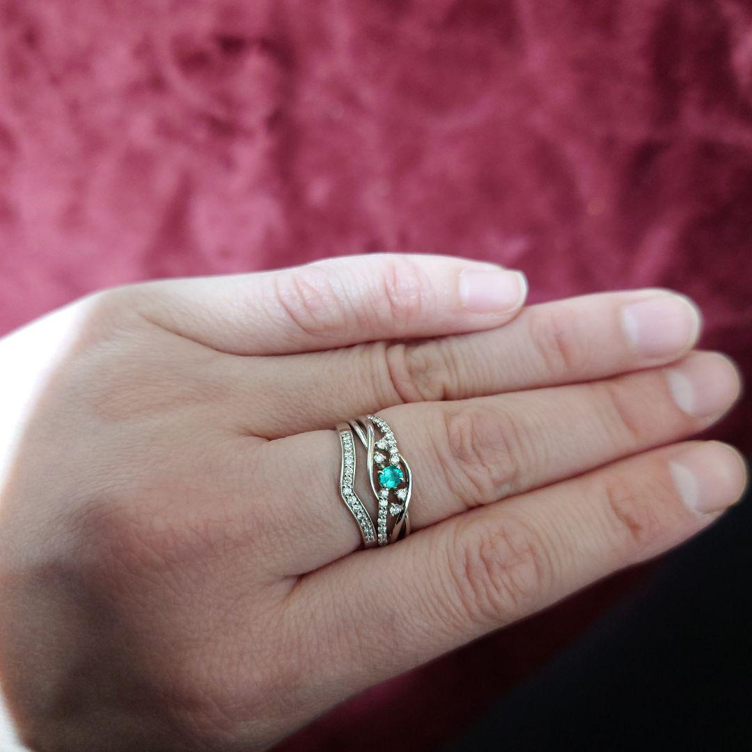 pt900　パライバトルマリン　リング