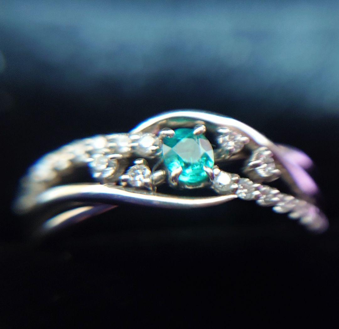 pt900　パライバトルマリン　リング