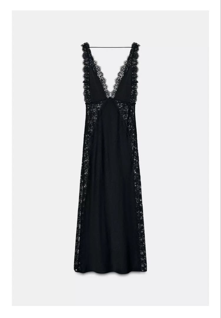 ZARA ZWCOLLECTION サテンレースワンピース　M 新品未使用