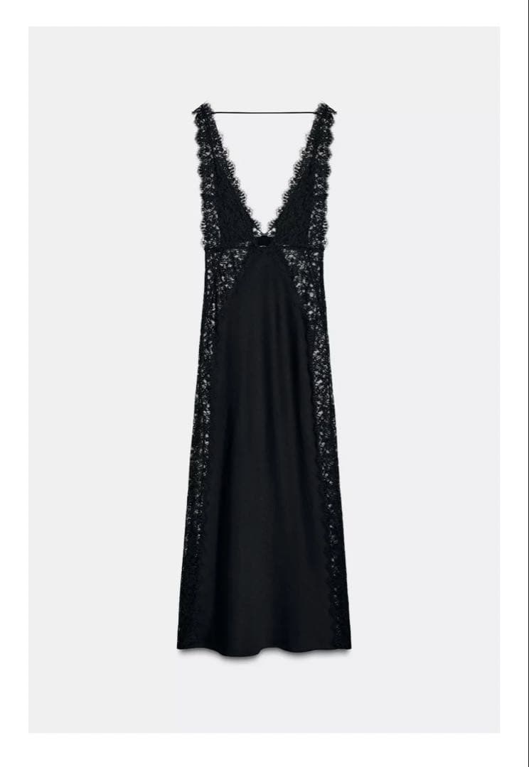 ZARA ZWCOLLECTION サテンレースワンピース　M 新品未使用