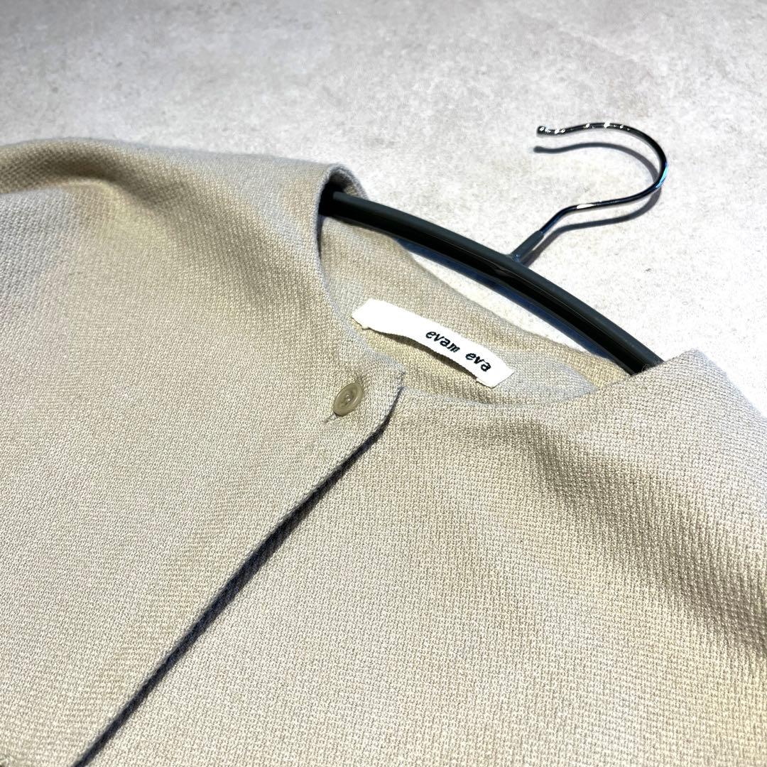 evam eva★近年秋冬モデル　ウールリネン　シャツワンピース　ローブ