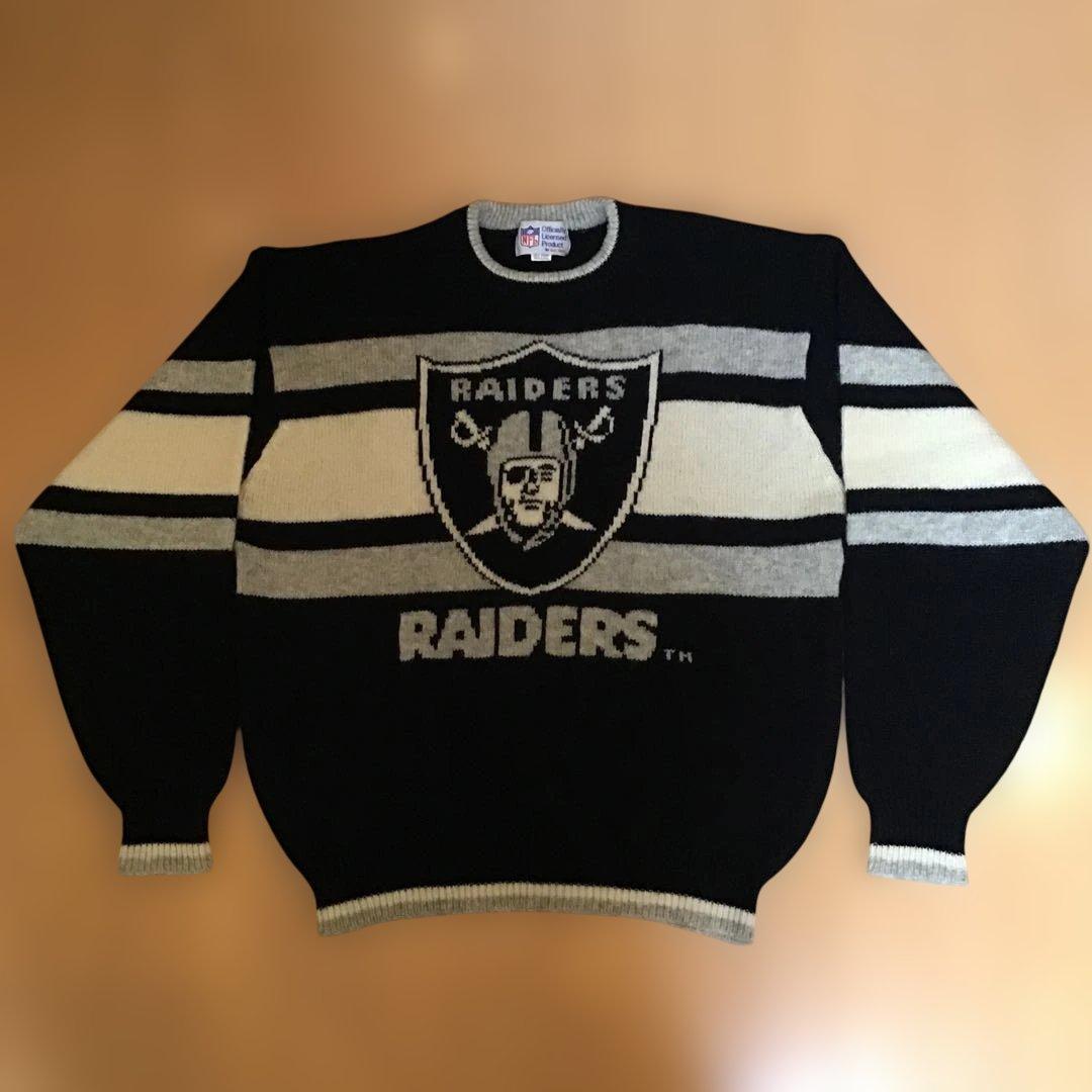 新品NFL RAIDERS オフィシャルセーター wool 100% サイズF