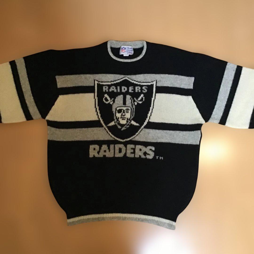 新品NFL RAIDERS オフィシャルセーター wool 100% サイズF